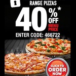40% off Any Chicken or Prawn Pizza & Free Dessert @ Domino's Nationally