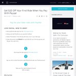 First Uber Ride Free up to $20 with PayPal [New Users, Australia Wide]