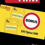 Free $10 Optus Sim Starter Pack (for ING / Coles MC Users - $1 Otherwise) @ Coles Express