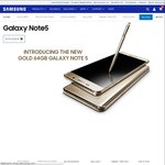 Samsung - Galaxy Note 5 64GB Gold - Australian Stock - $1019.15 with Express Delivery