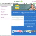 Woolworths Free Personalised Labels (Back to School) with Qualifying Purchases