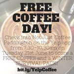 Free Coffee, Gloves, SPF Lip Balm, Emergency Poncho, 7.30am-10.30am, June 21 @ Not Just Coffee (Paddington, NSW)