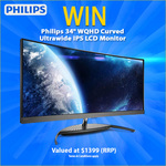Win a Brand New Philips BDM3490UC 34" WQHD Curved Ultrawide IPS LCD Monitor from MWAVE Worth $1399