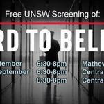 Free Screening of Award-Winning Documentary Hard to Believe at UNSW
