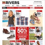 50% off Store Wide - Clothing, Footwear & Accessories @ Rivers Online & Instore [Excludes Clearance]