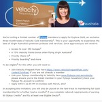 FREE 3 Month Trial Velocity Gold When Linking with Flybuys