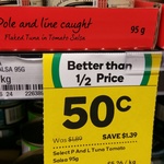 Woolworths Select Tuna 95 Grams Selected Varieties 50c (Was $1.89) VIC Only?