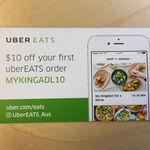 $10 off Your First UberEATS Order (New Users)