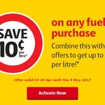 Take 10c off Per Litre with Any Fuel Purchase @ Shell Coles Express (Flybuys Required)
