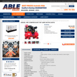 Diesel Air Compressor 7HP 100lt 20CFM 125PSI - $1390 (Was $1790) + Shipping (ex Perth) @ Able Sales