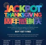 QLD: Jackpot Dining - Buy One Get One Free Main Meals