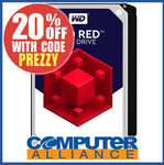 2TB WD 3.5" SATA 6GB/s Red HDD WD20EFRX $95.20 @ Computer Alliance eBay