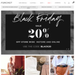 Forcast Black Friday Sitewide 20% off Everything (New Arrival, Full Price and Sale Items) + Free Delivery Min Order $50