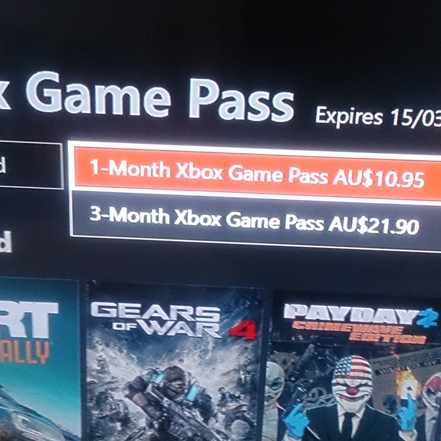 how much is xbox game pass after first month