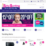 Baby Bunting 15% off Storewide