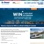Win a Holiday in Canada for 4 Worth $10,000 from Le Boat