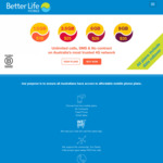 Better Life Mobile SIM Only Plans - 50% off First Month on Any Plan