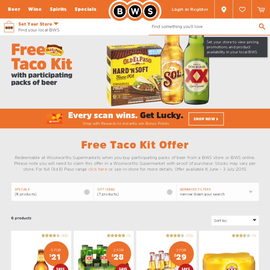 Purchase Min 6 Pack of Heineken (16) Get Free Eligible Old El Paso