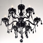 Black French Provincial Glass Chandelier 6 Lamp Arms Ceiling Lighting $69 (RRP $399) + Variable Shipping @ Melbourneelectronic