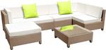 7 Piece Outdoor Wicker Rattan Sofa Lounge Set - Beige 6 Seaters $1059.99 ($953.99 with Voucher) @ Deals Are On