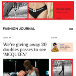 Win 1 of 20 Double Passes to McQueen from Fashion Journal