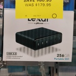 Lexar Workflow 256GB SSD External Drive $99 @ BigW