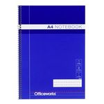 Officeworks A4 Notebook, 120 Pages 297x210mm $0.06