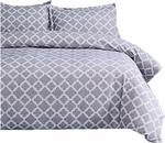 Duvet Cover Set Single Geometric (Gray) $4.10 + Shipping (Free with Prime) @ Meeting Story Amazon AU