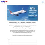 Win 2 Return Flights to Singapore by British Airways Worth +$2,000 from Travelzoo