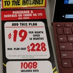 Surface Go LTE $898.00 + $230.00 JB Gift Card, when Add a 12 Month 4G Telstra Data Plan (for $19/month) @ JB HI-Fi