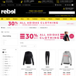 30% off All adidas Clothing @ rebel