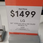 LG 55" Ultra HD OLED TV OLED55B8 $1499 @ Myer