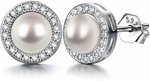 J.SHINE Woman Pearl Stud Earrings 925 Sterling Silver Earrings $8.49 + Delivery ($0 with Prime or $39+ Spend) @ Jshine Amazon AU