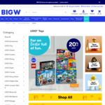 20% off LEGO Toys (Excluding Clearance) @ Big W