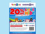 Toys "R" Us 20% off Store-Wide! 3 Days Only