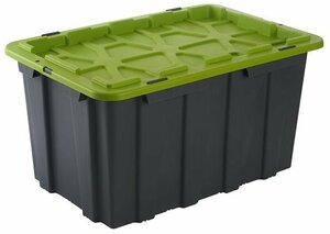 Montgomery 60L Grey And Green Heavy Duty Storage Container With Clip Lid -  Bunnings Australia