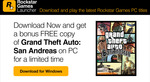 [PC] Free Copy of Grand Theft Auto: San Andreas for PC When You Download Rockstar Games Launcher