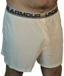 Under Armour Boxer Shorts - Big Mens 28% off $33 - White Only Clearance XL XXXL XXL