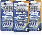 [Prime] Gillette Sensor3 Men's Disposable Razor, 12 Razors $22.30 Shipped @ Amazon US via Au