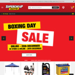 Supercheap Auto Boxing Day Sale - 30% off Car Batteries, Car Care, Dashcam, Engine Oils, Outdoor & Camping Gear