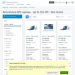 [Refurb] Up to 35% off Dell XPS Laptops - XPS 13 7390 from $1109 Delivered @ Dell Outlet