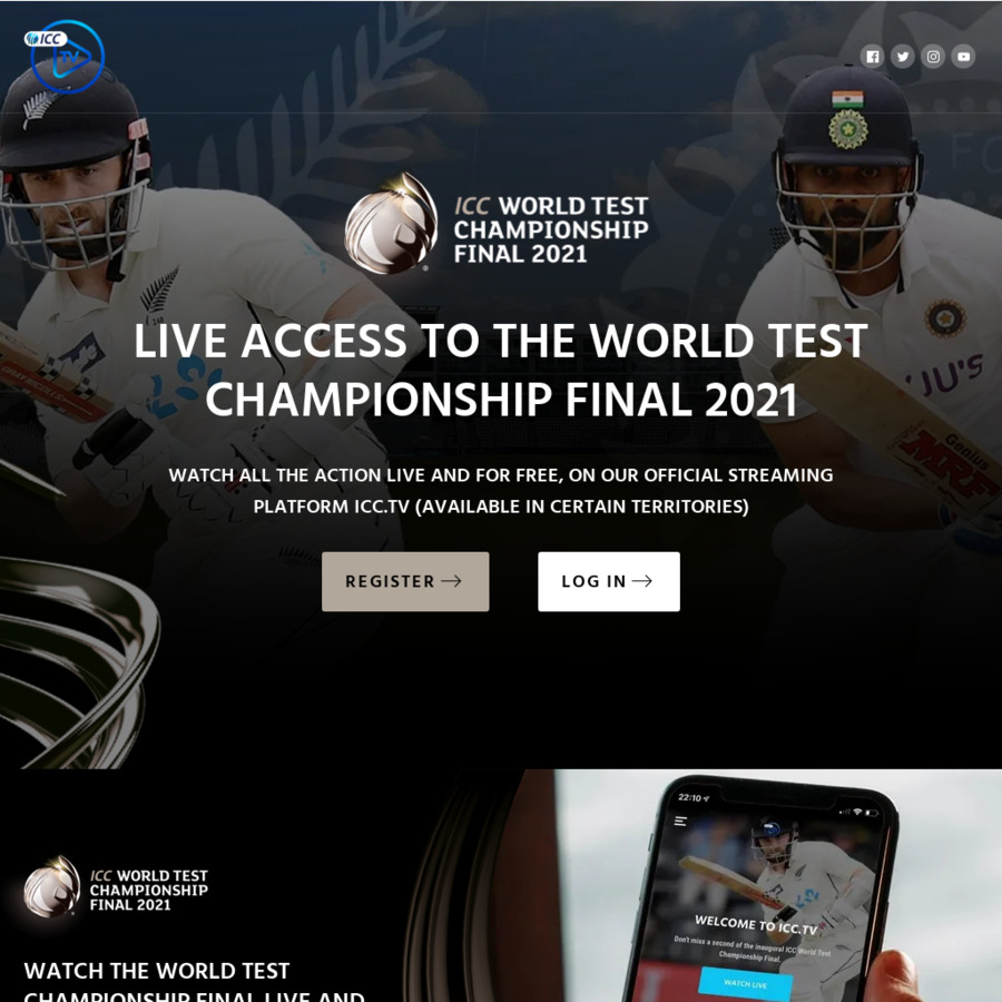 Free Live Stream of ICC World Test Championship Final (New Zealand Vs India) ICC