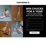 Win a Years Worth of Converse Shoes for You and a Friend Worth $3,360 from Conquest Sports