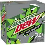 24x 375ml Mountain Dew No Sugar, Pepsi Max, Lemondade Zero Sugar, Solo Zero, Sunkist Zero $14.70 Each @Woolworths