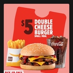 Double Cheeseburger Small Meal for $5 @ Hungry Jack's (App Required)