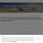 Purchase an Accor Plus Business Explorer Membership ($399) to Earn Accor Live Limitless Gold Status and 10,000 Qantas Points