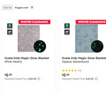 Ovela Kids Magic Glow Blanket, Pink or Space Adventure $6.99 + Delivery @ Kogan