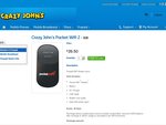 Crazy Johns Pocket Wi-Fi 2 with 3GB Data $39.50