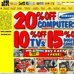 20% off Computers, 15% off Digital Camera and 10% off TVs at JB Hi-Fi Ends on This Sunday