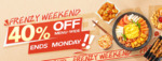 [NSW] 40% off with No Minimum Spend at Selected Stores (Capped at $10) @ Hungry Panda
